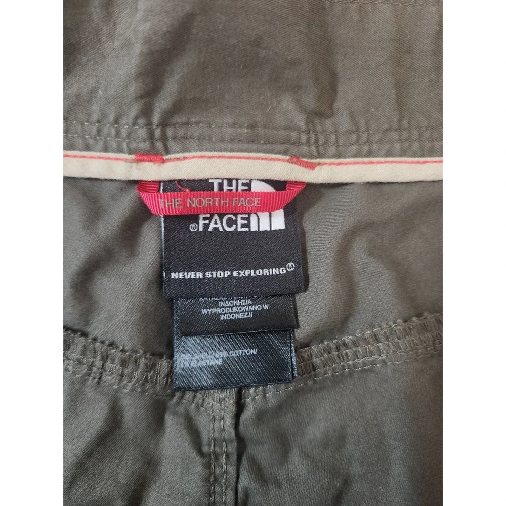 The North‎ Face Mens Stretch Cotton Shorts Sz Large Brown Zip Pocket Gorpcore